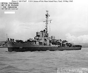 USS Cabana (DE-260) httpsuploadwikimediaorgwikipediacommonsthu