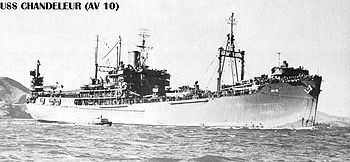 USS Chandeleur (AV-10) httpsuploadwikimediaorgwikipediaenthumb8