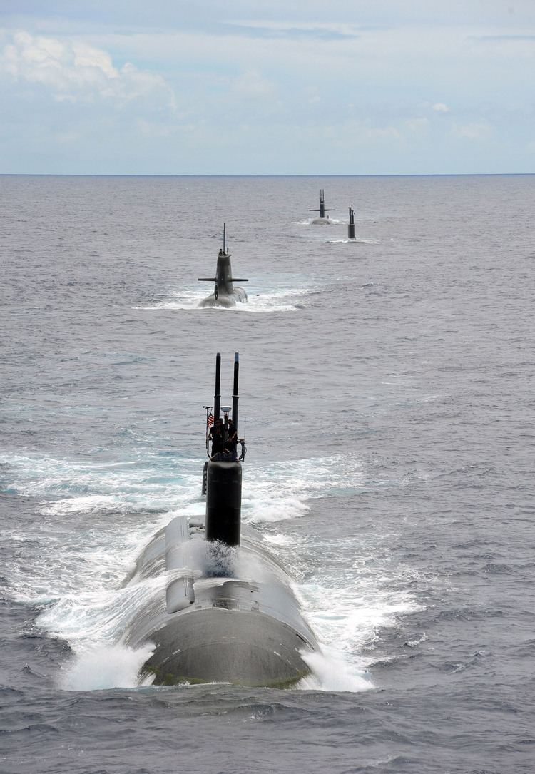 USS Charlotte (SSN-766) FileUSS Charlotte SSN 766 steams in a close formation at RIMPAC