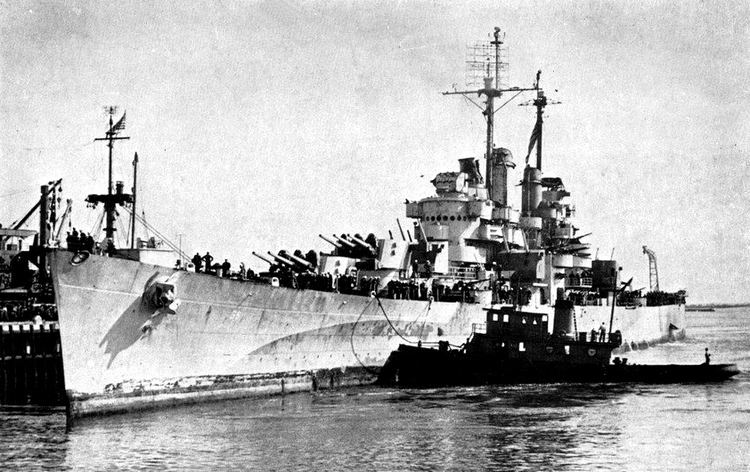 USS Columbia (CL-56) FileUSS Columbia CL56 arriving in the US in January 1945jpg