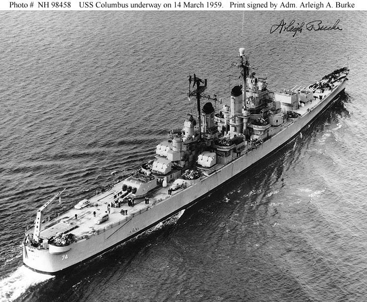 USS Columbus (CA-74) Cruiser Photo Index CA74 CG12 USS COLUMBUS Navsource