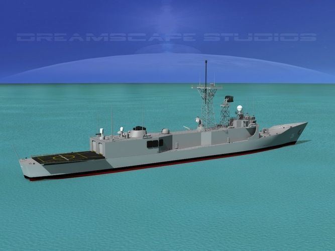 USS Copeland (FFG-25) FFG25 USS Copeland Perry Class Frigate 3D Model rigged MAX OBJ 3DS