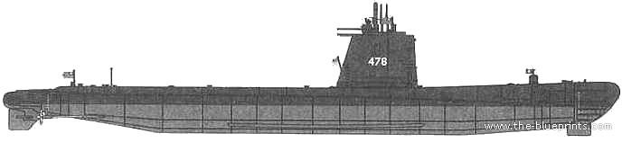 USS Cutlass (SS-478) TheBlueprintscom Blueprints gt Ships gt Submarines US gt USS SS