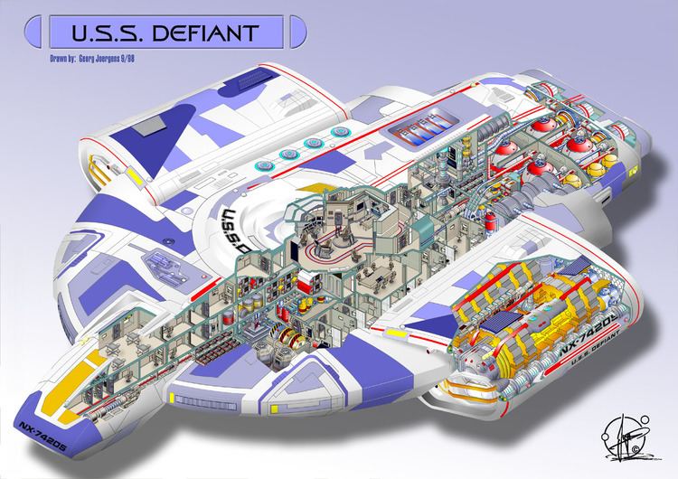 USS Defiant USS Defiant cutaway by PaulMuadDibdeviantartcom on