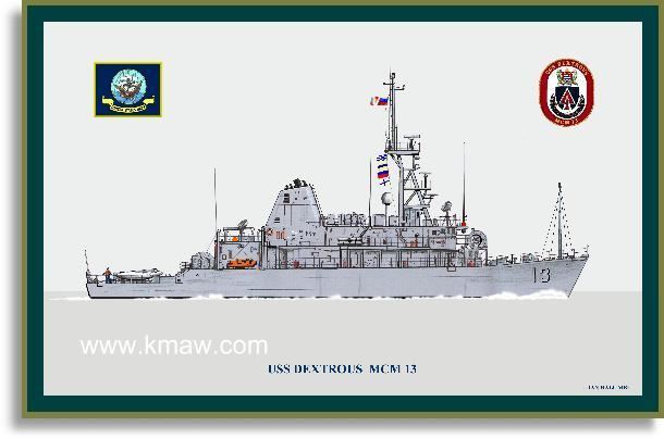 USS Dextrous (MCM-13) USS Dextrous MCM13 Print Minesweeper Prints PriorServicecom