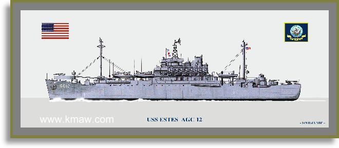 USS Estes USS Estes AGC12 Print Amphibious AF PriorServicecom