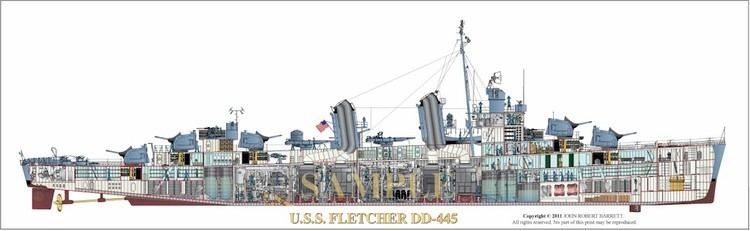 USS Fletcher (DD-445) Destroyer Photo Index DD445 DDE445 USS FLETCHER