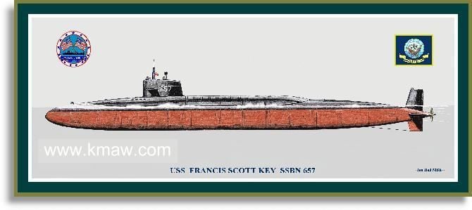 USS Francis Scott Key (SSBN-657) USS Francis Scott Key SSBN657 Print Submarines AF PriorServicecom