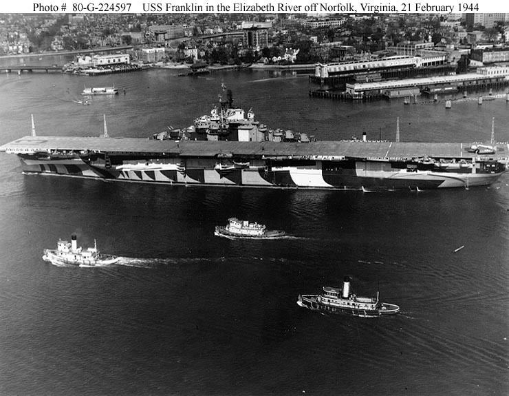 USS Franklin (CV-13) Aircraft Carrier Photo Index USS FRANKLIN CV13