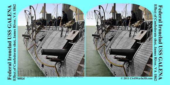 USS Galena (1862) History In Full Color Navy 00826 Federal Ironclad USS GALENA