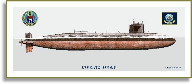 USS Gato (SSN-615) USS Gato SSN615 Print Submarines GM PriorServicecom