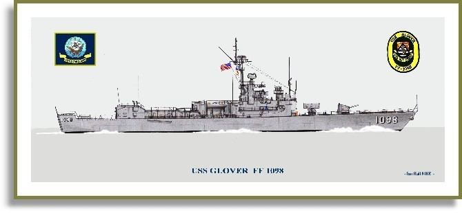 USS Glover (FF-1098) USS Glover FF1098 Print Frigates GM PriorServicecom