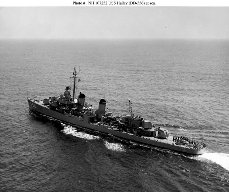 USS Hailey (DD-556) Destroyer Photo Index DD556 USS HAILEY
