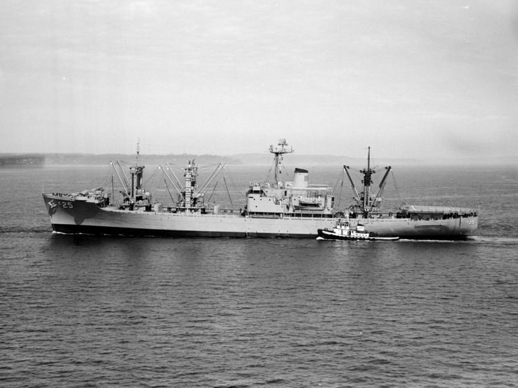 USS Haleakala (AE-25) FileUSS Haleakala AE25 at sea c1965jpg Wikimedia Commons