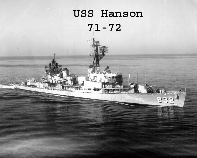 USS Hanson (DD-832) Photo 3rd and last shipUSS Hanson DD832 Tin Can Navy album