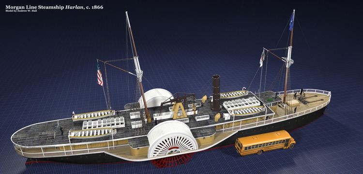 USS Hatteras (1861) Aye Candy Morgan Line Steamship Harlan 1866 American Civil War