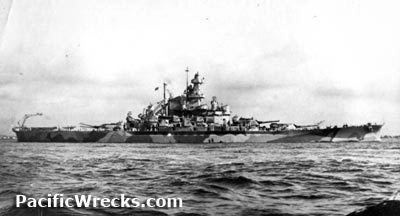 USS Indiana (BB-58) Pacific Wrecks USS Indiana BB58