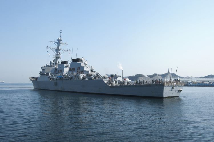 USS John S. McCain (DDG-56) Seventh Fleet Ships Sortie for Typhoon Songda Commander US