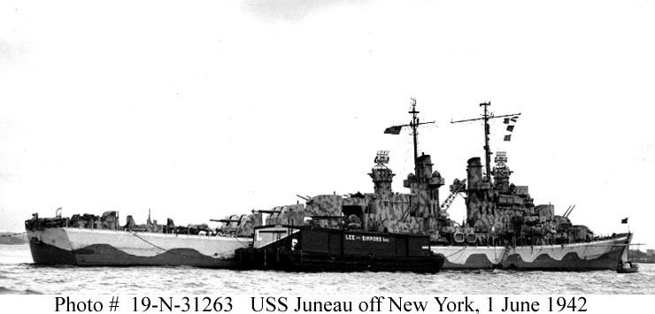 USS Juneau (CL-52) Cruiser Photo Index CL52 USS JUNEAU Navsource Photographic