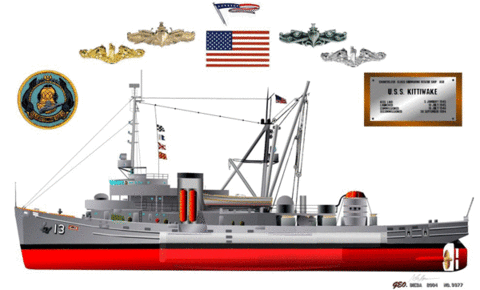 USS Kittiwake (ASR-13) USS Kittiwake ASR13 The Globe at War