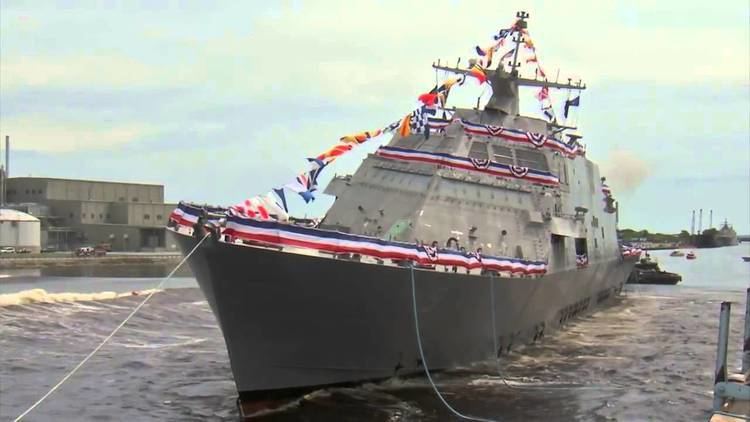 USS Little Rock (LCS-9) Future USS Little Rock LCS 9 Side Launched YouTube