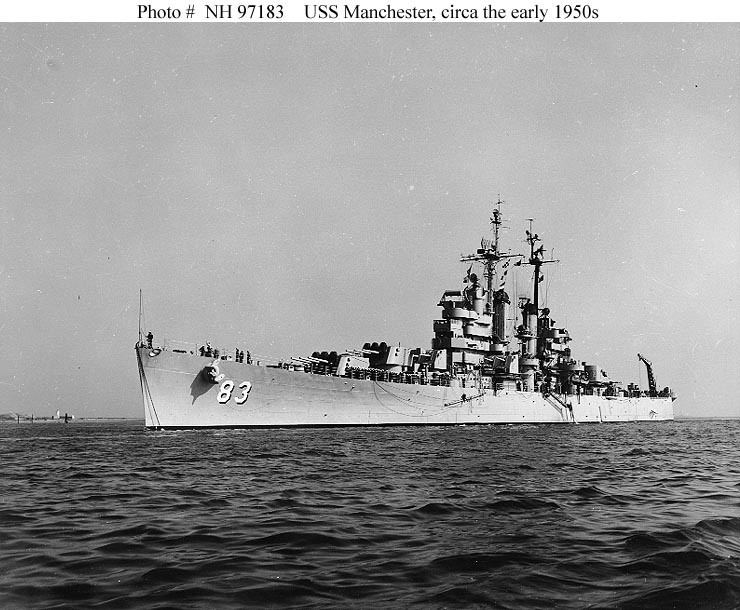 USS Manchester (CL-83) Cruiser Photo Index CL83 USS MANCHESTER Navsource Photographic