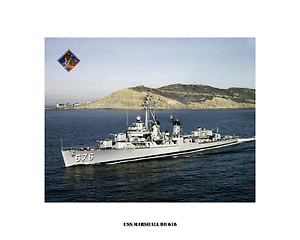USS Marshall (DD-676) USS MARSHALL DD 676 US Naval Destroyer USN Navy Ship Print eBay