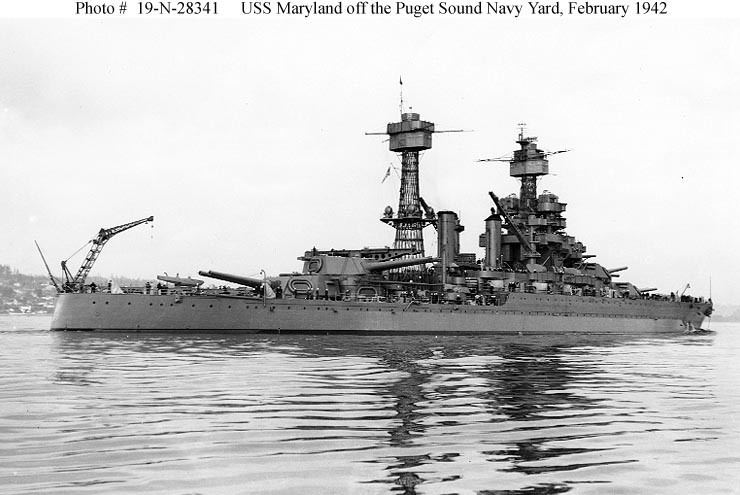 USS Maryland (BB-46) USN ShipsUSS Maryland BB46