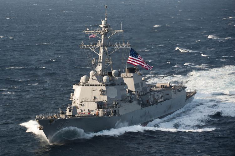 USS McCampbell FileUSS McCampbell DDG85 moves into formation East China Sea