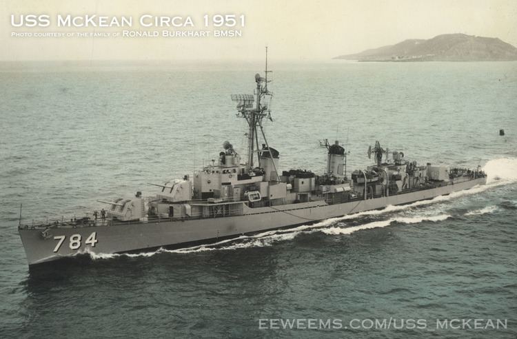 USS McKean (DD-784) USS McKean circa 1951 DDR 784 United States Navy Destroyer