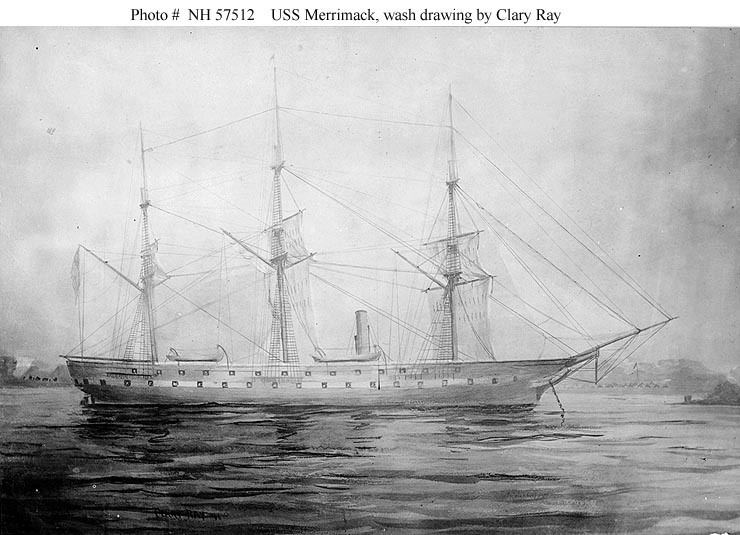 USS Merrimack (1855) USN ShipsUSS Merrimack 18561861