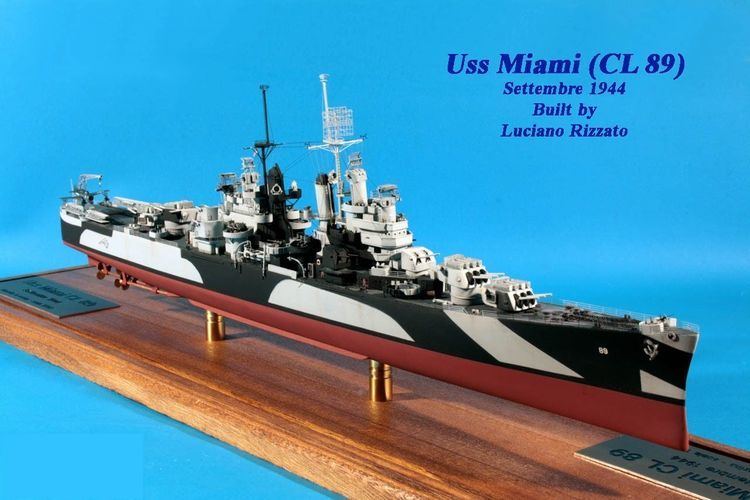 USS Miami (CL-89) 350 4242 USS Miami CL89 Cleveland class Light Cruiser Resin