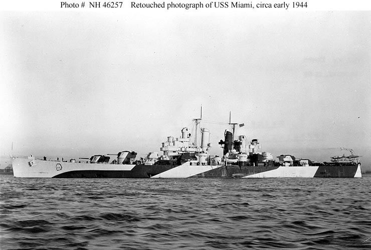USS Miami (CL-89) Cruiser Photo Index CL89 USS MIAMI Navsource Photographic
