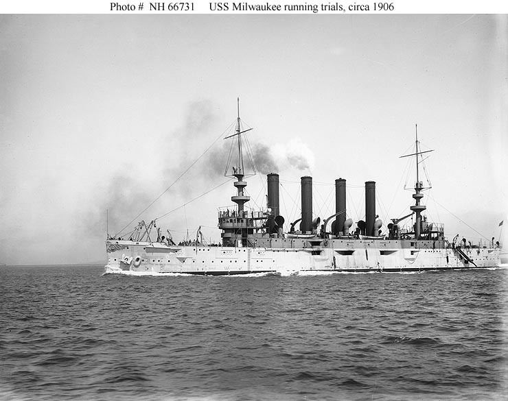 USS Milwaukee (C-21) Cruiser Photo Index C21 USS MILWAUKEE Navsource Photographic