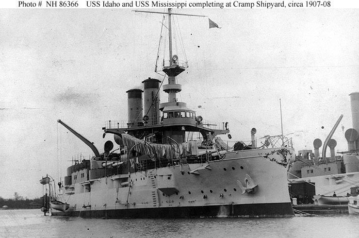 USS Mississippi (BB-23) Battleship Photo Index BB23 USS MISSISSIPPI