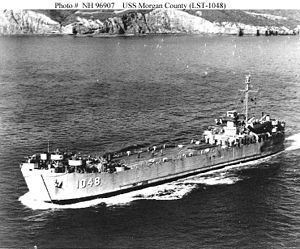 USS Morgan County (LST-1048) httpsuploadwikimediaorgwikipediacommonsthu