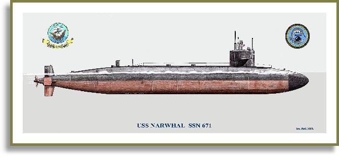 USS Narwhal (SSN-671) USS Narwhal SSN571 Print Submarines NR PriorServicecom