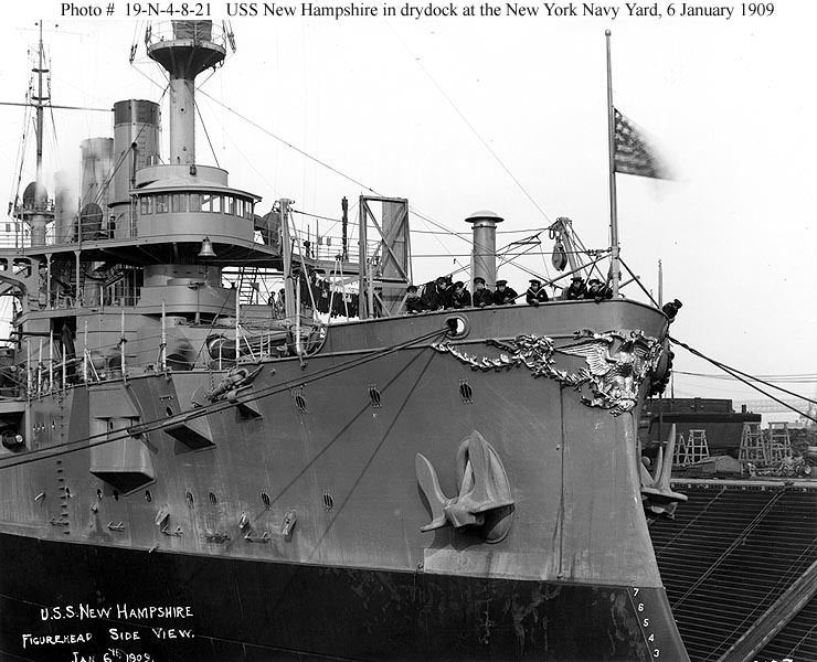 USS New Hampshire (BB-25) Battleship Photo Index BB25 USS NEW HAMPSHIRE