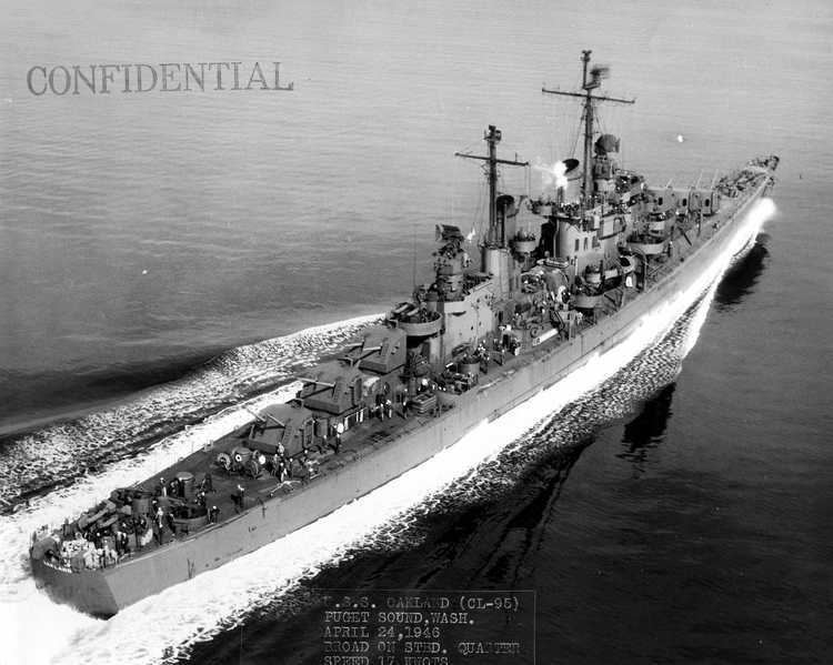 USS Oakland (CL-95) Cruiser Photo Index CLCLAA95 USS OAKLAND Navsource