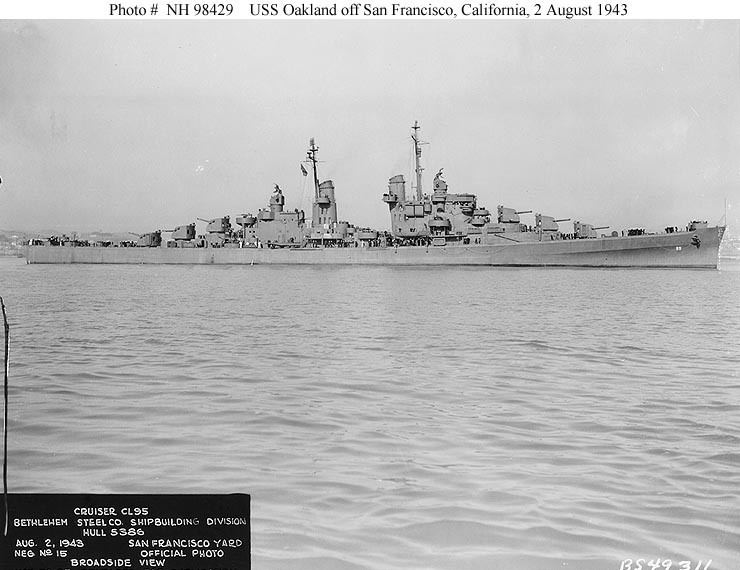 USS Oakland (CL-95) Cruiser Photo Index CLCLAA95 USS OAKLAND Navsource