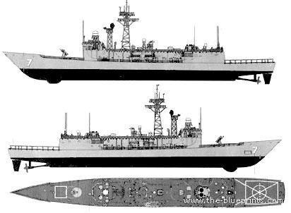 USS Oliver Hazard Perry (FFG-7) TheBlueprintscom Blueprints gt Ships gt Ships US gt USS FFG7