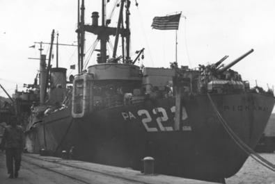 USS Pickaway (APA-222) Truman Library Photograph The fantail of APA 222 USS Pickaway