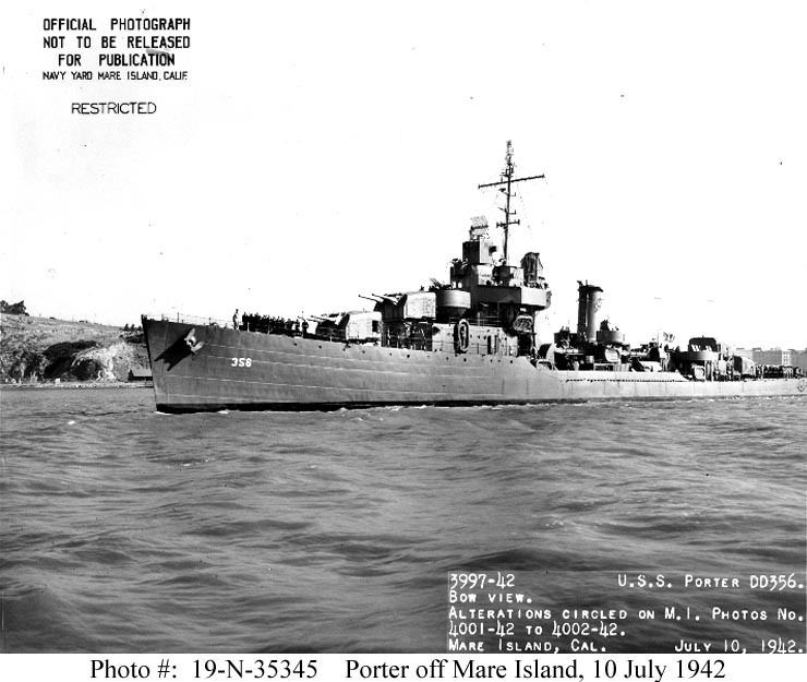 USS Porter (DD-356) USN ShipsUSS PORTER DD356