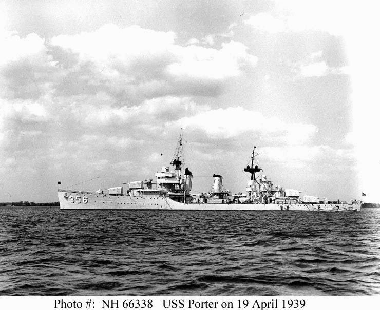 USS Porter (DD-356) Naval Warfare USS Porter DD356