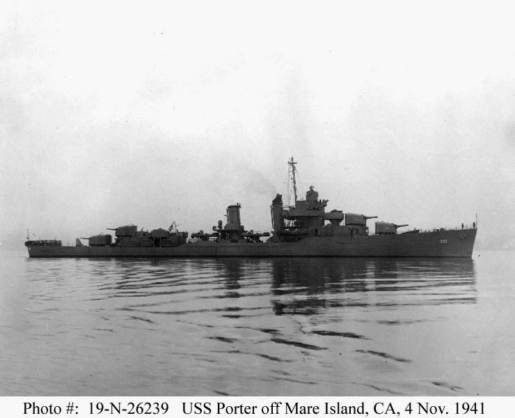 USS Porter (DD-356) Naval Warfare USS Porter DD356