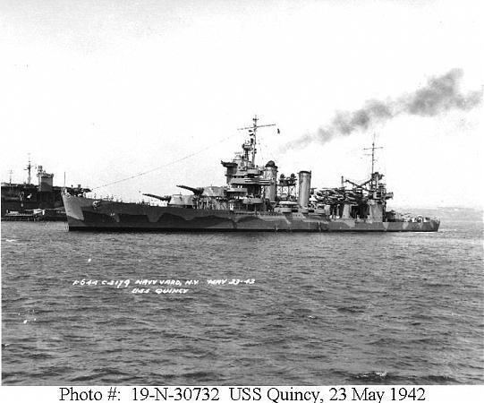 USS Quincy (CA-39) of USS Quincy CA39