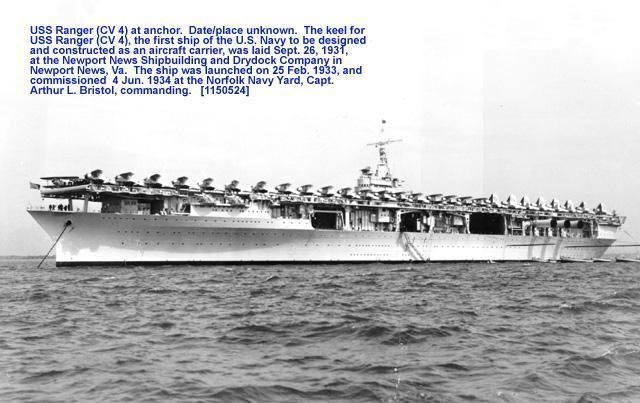 USS Ranger (CV-4) Aircraft Carrier Photo Index USS RANGER CV4