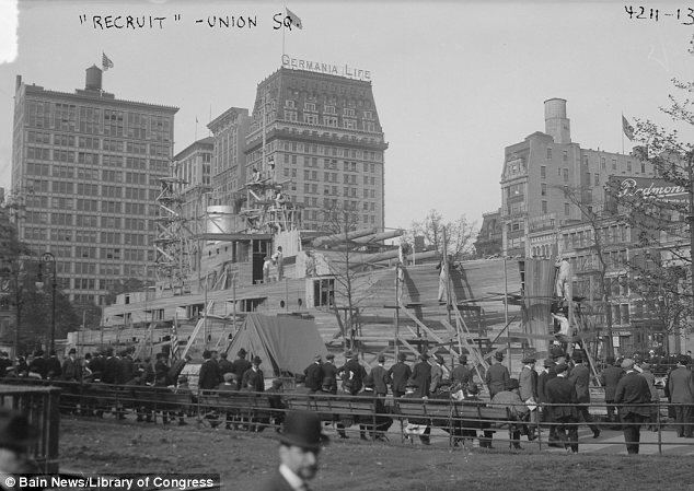 USS Recruit (1917) The battleship of Union Square How a 200ft boat ended up in the