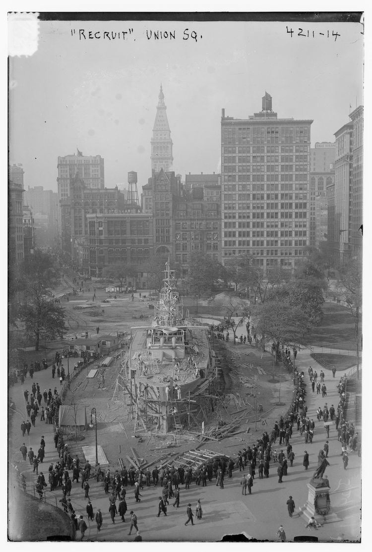 USS Recruit (1917) That time NYC built a battleship in the heart of Union Square