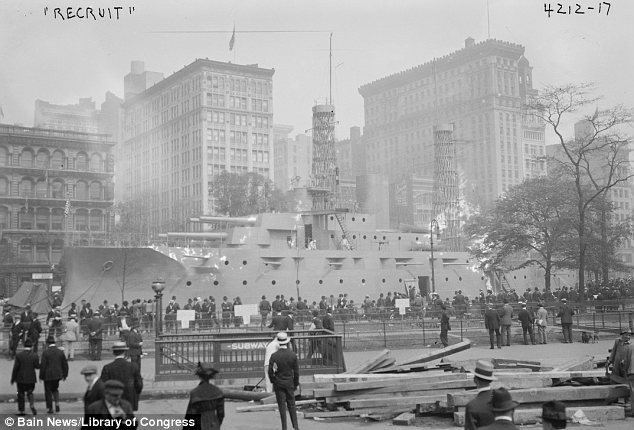 USS Recruit (1917) The battleship of Union Square How a 200ft boat ended up in the